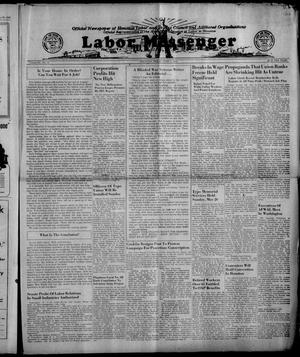 Primary view of object titled 'Labor Messenger (Houston, Tex.), Vol. 22, No. 10, Ed. 1 Friday, June 1, 1945'.