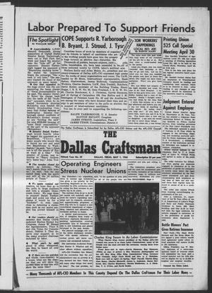 Primary view of object titled 'The Dallas Craftsman (Dallas, Tex.), Vol. 50, No. 49, Ed. 1 Friday, May 1, 1964'.