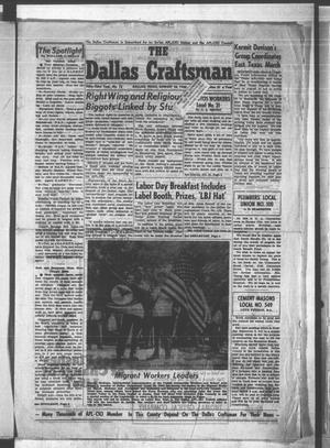Primary view of object titled 'The Dallas Craftsman (Dallas, Tex.), Vol. 53, No. 12, Ed. 1 Friday, August 12, 1966'.