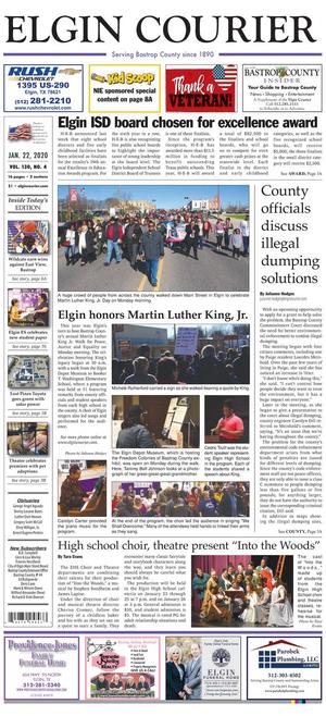 Primary view of Elgin Courier (Elgin, Tex.), Vol. 130, No. 4, Ed. 1 Wednesday, January 22, 2020