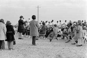 Primary view of object titled '[Band Performing at the Fort Manhasset Dedication]'.