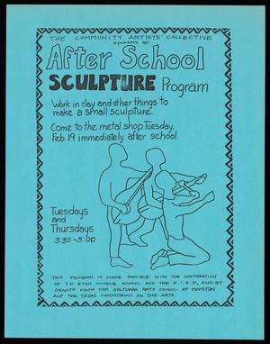 Primary view of object titled '[Flyer: After School Sculpture Program]'.