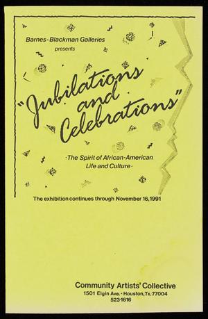 Primary view of object titled '[Pamphlet: "Jubilations and Celebrations": The Spirit of African-American Life and Culture - 1991]'.