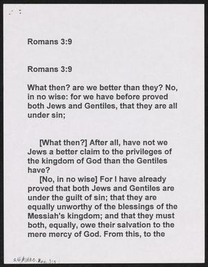 [Commentary on Romans 3:9-20]