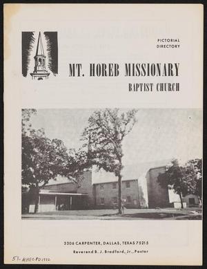 Mt. Horeb Missionary Baptist Church Pictorial Directory