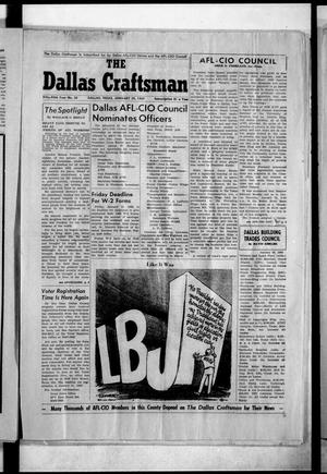 Primary view of object titled 'The Dallas Craftsman (Dallas, Tex.), Vol. 55, No. 34, Ed. 1 Friday, January 24, 1969'.