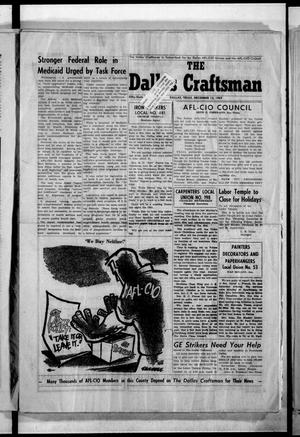 Primary view of object titled 'The Dallas Craftsman (Dallas, Tex.), Vol. 56, No. 28, Ed. 1 Friday, December 12, 1969'.