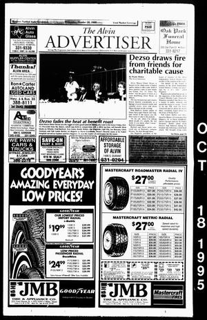 Primary view of The Alvin Advertiser (Alvin, Tex.), Ed. 1 Wednesday, October 18, 1995