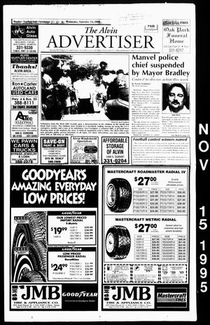 Primary view of The Alvin Advertiser (Alvin, Tex.), Ed. 1 Wednesday, November 15, 1995