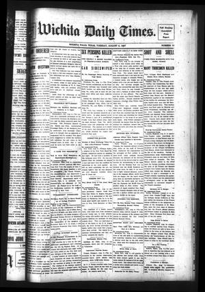 Primary view of object titled 'Wichita Daily Times. (Wichita Falls, Tex.), Vol. 1, No. 73, Ed. 1 Tuesday, August 6, 1907'.