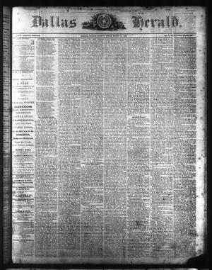 Primary view of Dallas Herald. (Dallas, Tex.), Vol. 15, No. 27, Ed. 1 Saturday, March 21, 1868