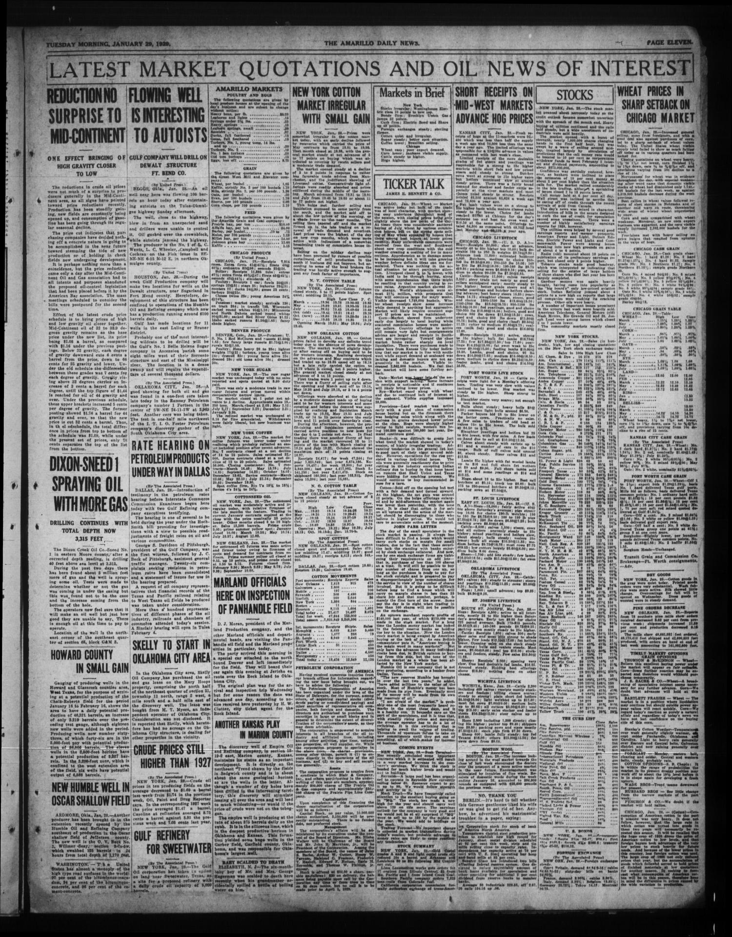 Amarillo Daily News (Amarillo, Tex.), Vol. 20, No. 74, Ed. 1 Tuesday, January 29, 1929
                                                
                                                    [Sequence #]: 11 of 14
                                                