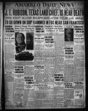 Primary view of Amarillo Daily News (Amarillo, Tex.), Vol. 20, No. 288, Ed. 1 Saturday, August 31, 1929
