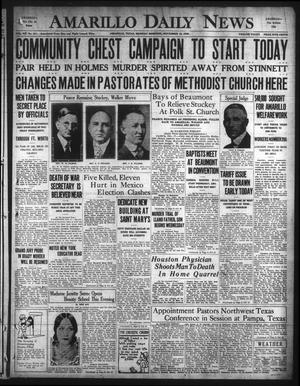 Primary view of Amarillo Daily News (Amarillo, Tex.), Vol. 20, No. 337, Ed. 1 Monday, November 18, 1929