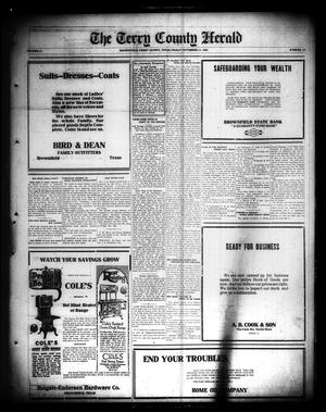 Primary view of object titled 'The Terry County Herald (Brownfield, Tex.), Vol. 17, No. 16, Ed. 1 Friday, November 11, 1921'.