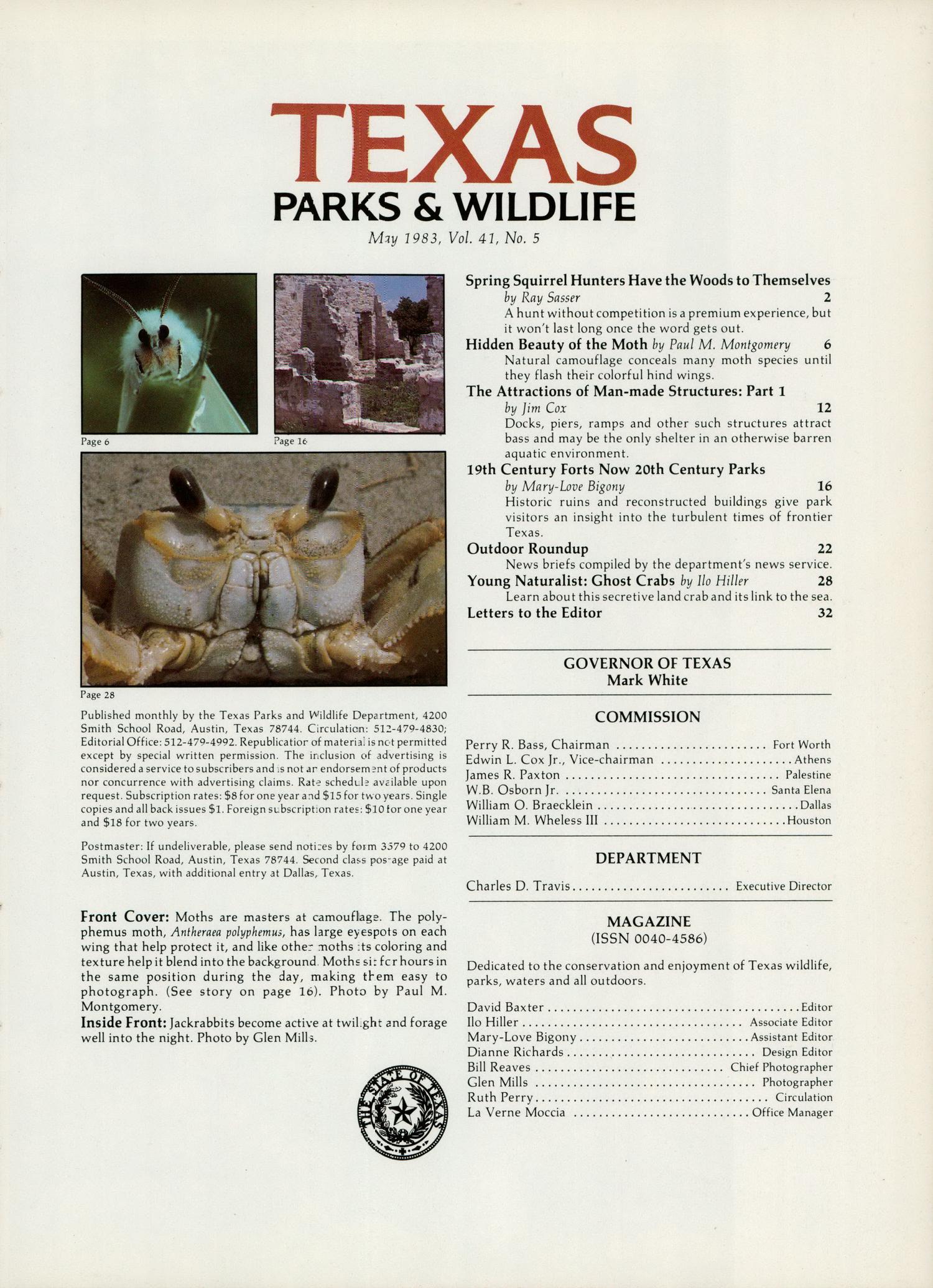 Texas Parks & Wildlife, Volume 41, Number 5, May 1983
                                                
                                                    CREDIT PAGE
                                                
