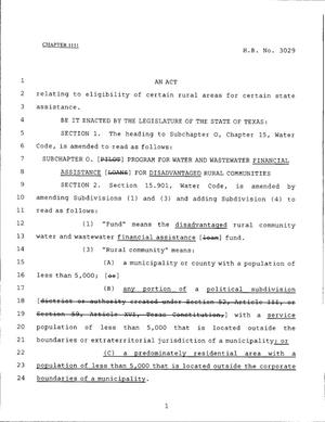 Primary view of 79th Texas Legislature, Regular Session, House Bill 3029, Chapter 1151
