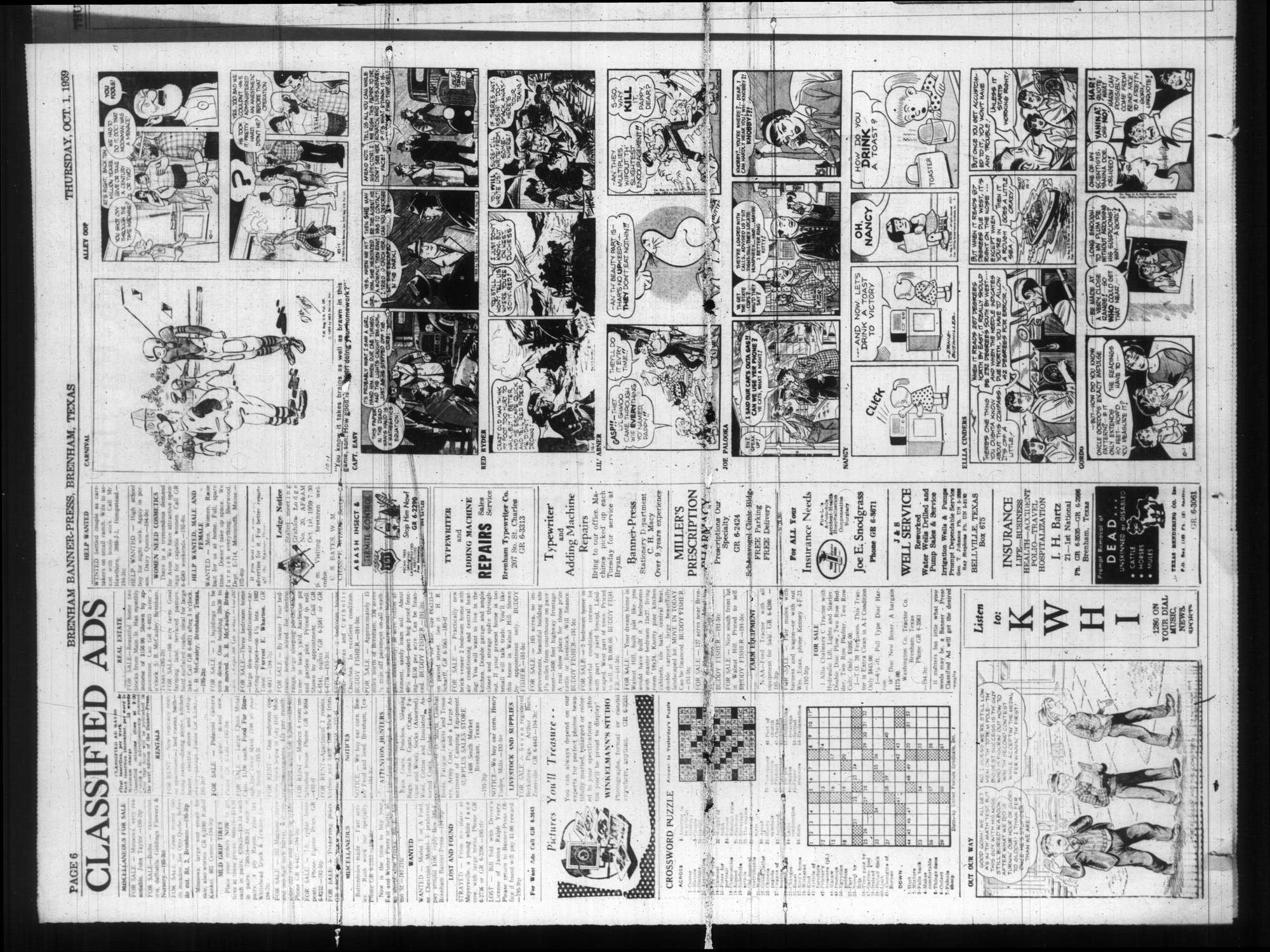 Brenham Banner-Press (Brenham, Tex.), Vol. 94, No. 195, Ed. 1 Thursday, October 1, 1959
                                                
                                                    [Sequence #]: 6 of 8
                                                