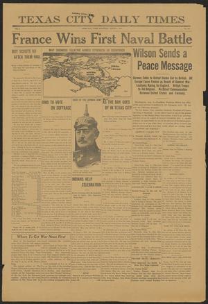 Primary view of object titled 'Texas City Daily Times (Texas City, Tex.), Vol. 2, No. 158, Ed. 1 Wednesday, August 5, 1914'.