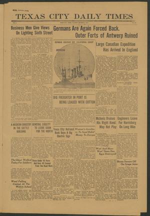 Primary view of object titled 'Texas City Daily Times (Texas City, Tex.), Vol. 2, No. 213, Ed. 1 Thursday, October 8, 1914'.