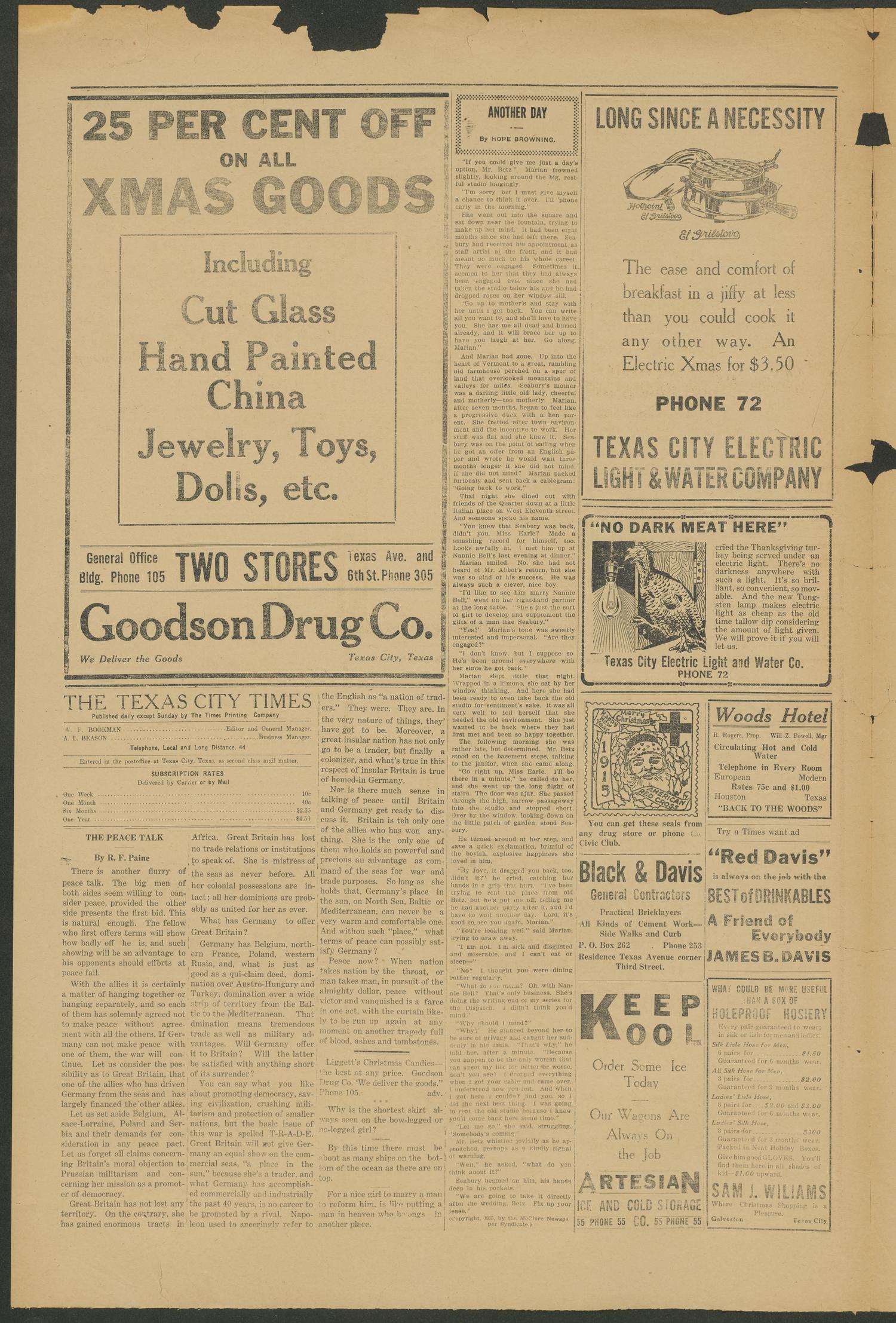 The Texas City Times (Texas City, Tex.), Vol. 3, No. 247, Ed. 1 Tuesday, December 21, 1915
                                                
                                                    [Sequence #]: 2 of 4
                                                