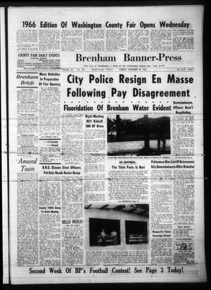 Primary view of object titled 'Brenham Banner-Press (Brenham, Tex.), Vol. 101, No. 187, Ed. 1 Tuesday, September 20, 1966'.