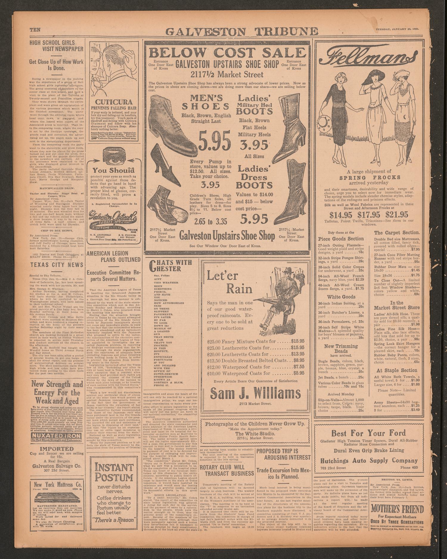 Galveston Tribune. (Galveston, Tex.), Vol. 41, No. 51, Ed. 1 Tuesday, January 25, 1921
                                                
                                                    [Sequence #]: 10 of 10
                                                