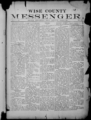 Primary view of Wise County Messenger. (Decatur, Tex.), No. 325, Ed. 1 Saturday, June 13, 1891