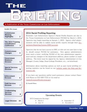 Primary view of object titled 'The Briefing, December 2014'.