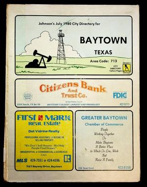 Primary view of object titled 'Johnson’s January, 1980 City Directory for Baytown, Texas Including Crosby, Highlands'.