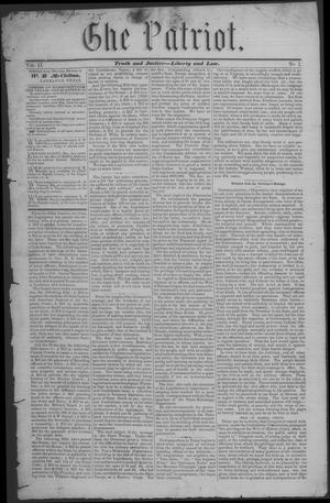 Primary view of object titled 'The Patriot. (La Grange, Tex.), Vol. 2, No. 1, Ed. 1 Thursday, June 2, 1864'.