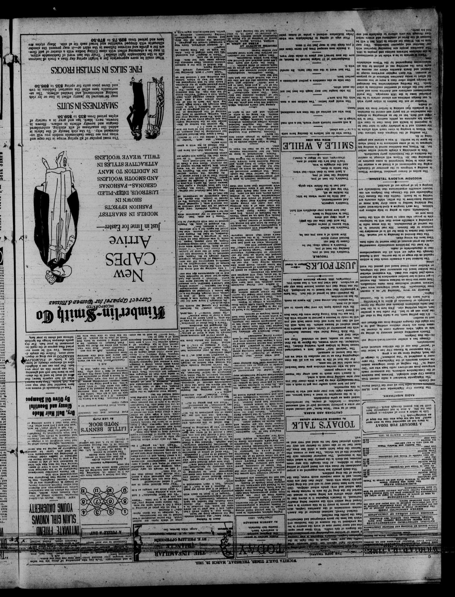 Wichita Daily Times (Wichita Falls, Tex.), Vol. 16, No. 290, Ed. 1 Thursday, March 29, 1923
                                                
                                                    [Sequence #]: 8 of 16
                                                