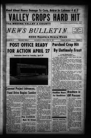 Primary view of object titled 'The Medina Valley & County News Bulletin (Castroville, Tex.), Vol. 2, No. 13, Ed. 1 Wednesday, April 26, 1961'.