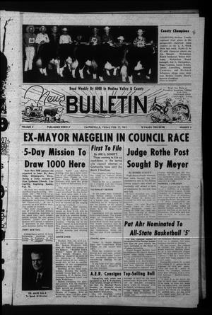 Primary view of object titled 'News Bulletin (Castroville, Tex.), Vol. 3, No. 4, Ed. 1 Wednesday, February 21, 1962'.