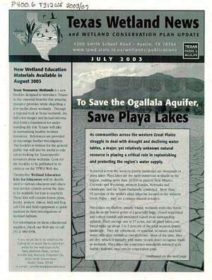 Primary view of object titled 'Texas Wetland News, July 2003'.