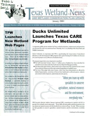 Primary view of object titled 'Texas Wetland News, January 2001'.