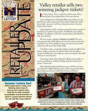 Primary view of object titled 'Texas Lottery Retailer Update, June 1995'.
