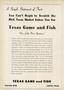 Thumbnail image of item number 2 in: 'Texas Game and Fish, Volume 4, Number 8, July 1946'.