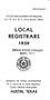 Pamphlet: Local Registrars, 1939