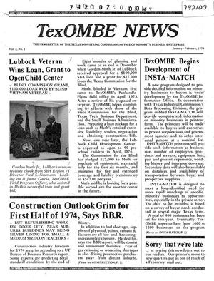 Primary view of object titled 'TexOMBE News, Volume 2, Number 1, January-February 1974'.
