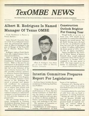 Primary view of object titled 'TexOMBE News, Volume 3, Number 1, January-February 1975'.