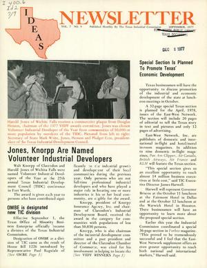 IDEAS Newsletter, Volume 7, Number 9, September 1977