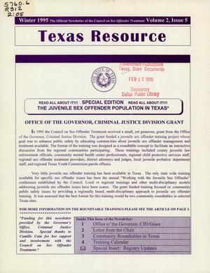 Primary view of object titled 'The Texas Resource, Volume 2, Number 5, Winter 1995'.