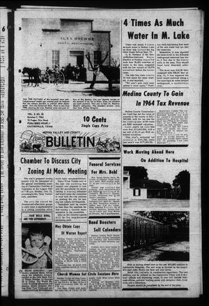 Primary view of object titled 'Medina Valley and County News Bulletin (Castroville, Tex.), Vol. 5, No. 24, Ed. 1 Wednesday, October 7, 1964'.