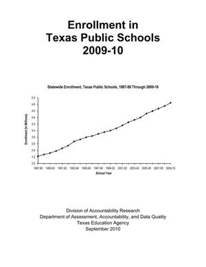 Enrollment in Texas Public Schools: 2009-2010