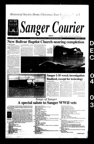 Primary view of object titled 'Sanger Courier (Sanger, Tex.), Vol. 105, No. 48, Ed. 1 Thursday, December 4, 2003'.