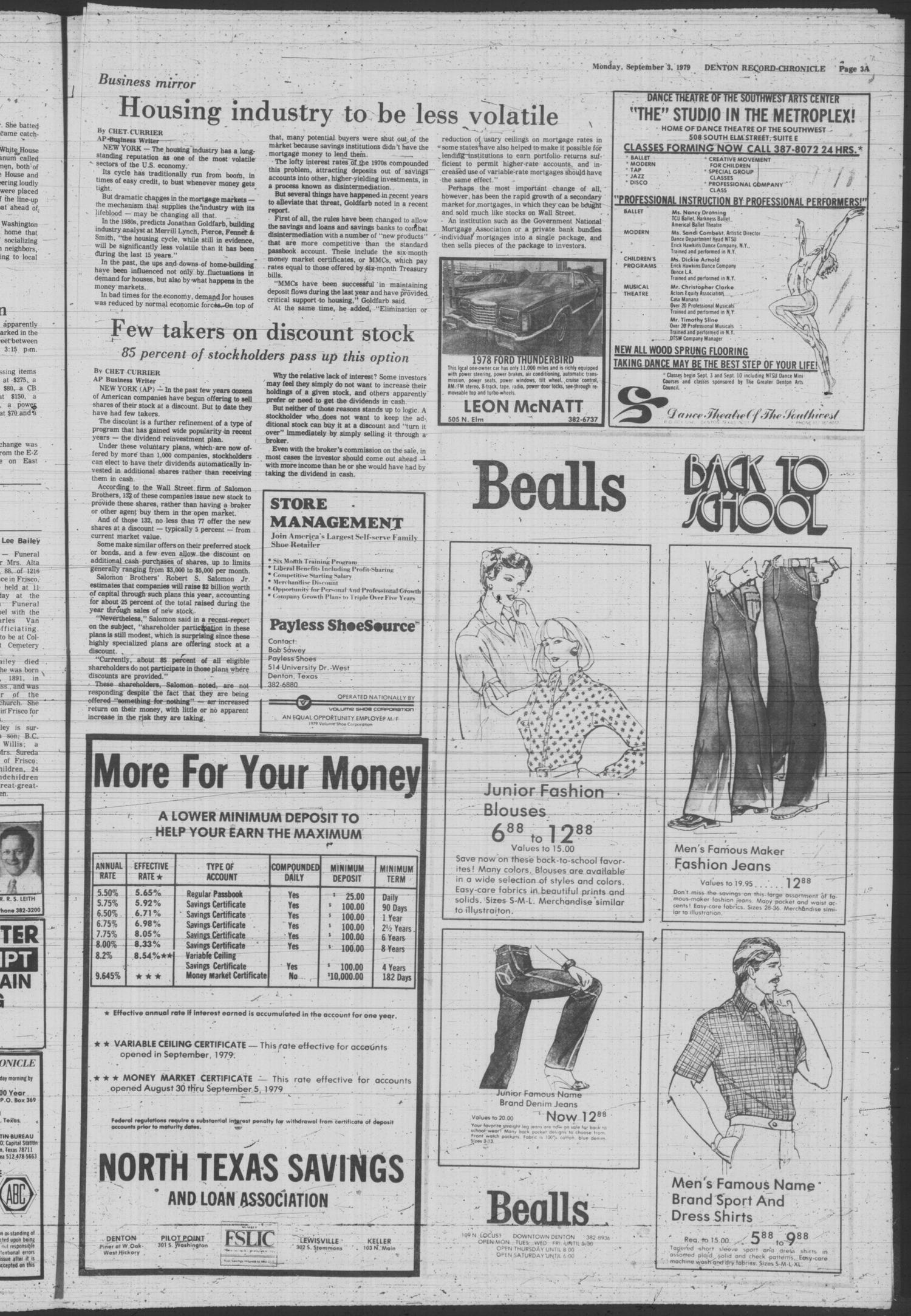 Denton Record-Chronicle (Denton, Tex.), Vol. 77, No. 27, Ed. 1 Monday, September 3, 1979
                                                
                                                    [Sequence #]: 3 of 20
                                                