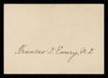 Text: [Calling Card for Frances D. Emery, M.D.]