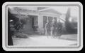 Thumbnail image of item number 1 in: '[Cousin Maggie Hale, Aunt Annie Belle Emery Bright, Lucy Wright, and cat in front of house at 2256 5th Avenue in Fort Worth]'.