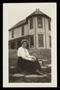 Thumbnail image of item number 1 in: '[Annie Belle Emery Bright seated in front of Allen house on Heaton Avenue in Fort Worth]'.